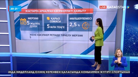 Жастар кәсіпкерлігін дамытуға арналған несие шарттары белгілі болды