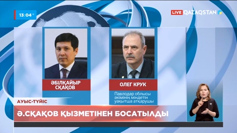 Павлодар облысының әкімі Әбілқайыр Сқақов қызметінен босатылды