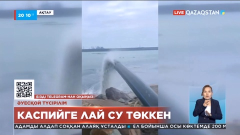 Ақтауда Каспий теңізі тағы да ластанды