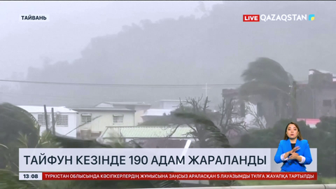 Тайваньда тайфун кезінде 190 адам жараланды