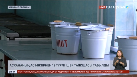 Жамбылдағы жаппай улану: Асханадағы тамақтан 12 түрлі ішек таяқшасы табылды