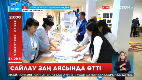 Ақмола облысындағы сайлау учаскелерінде де дауыс санау жүріп жатыр
