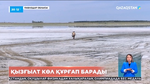 Павлодар облысында қызғылт көл құрғап барады
