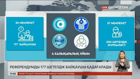 Референдумды әлемнің 30 елінен 177 байқаушы қадағалады