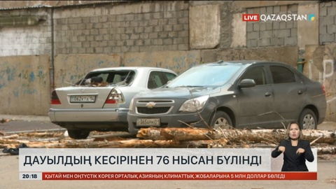 Павлодарда дауылдың кесірінен 76 нысан бүлінді