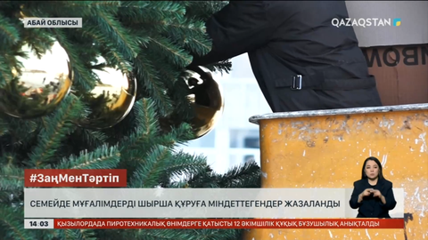 Семейде мұғалімдерді шырша құруға міндеттегендер жазаланды