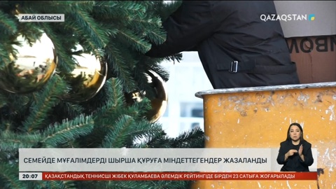 Семейде мұғалімдерді шырша құруға міндеттегендер жазаланды