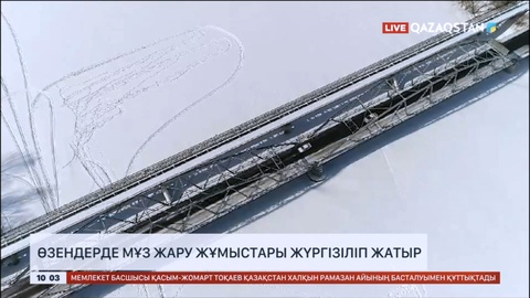 ШҚО-да өзендерде мұз жару жұмыстары жүргізіліп жатыр