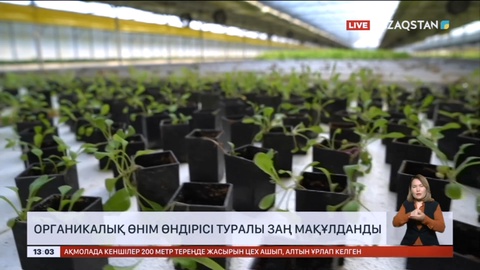 Органикалық өнім өндірісі туралы заң мақұлданды