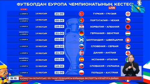 EURO-2024: «Qazaqstan» мен «Qazsport» телеарналары көрсетеді