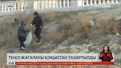 Ақтаулықтар теңіз жағасын тазалады