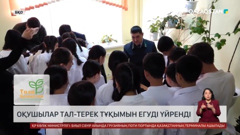 Оралда оқушылар тал-терек тұқымын егуді үйренді