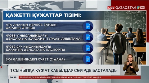 1 сыныпқа құжат қабылдау сәуірде басталады