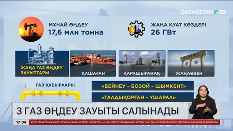 Елімізде 3 газ өңдеу зауыты салынады