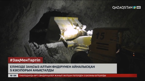 Елімізде заңсыз алтын өндірумен айналысқан 5 кәсіпорын анықталды
