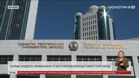 Салық кодексі жобасына түзетулердің екінші пакеті енгізілді