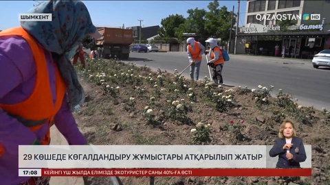 Шымкенттің 29 көшесін көгалдандыра бастады