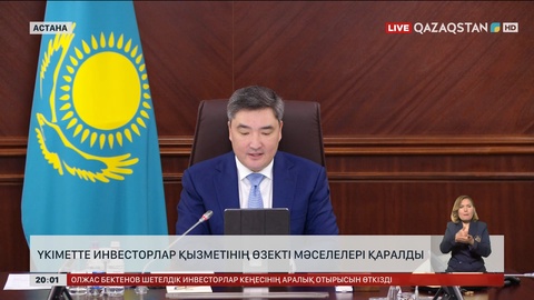 Үкіметте инвесторлар қызметінің өзекті мәселелері қаралды