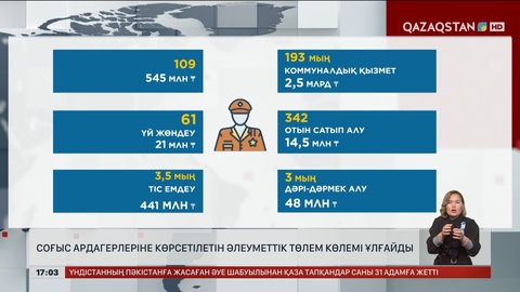 Соғыс ардагерлеріне берілетін әлеуметтік төлем көбейді
