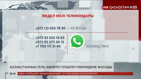 Қазақстанның Тель-Авивтегі Елшілігі мәлімдеме жасады