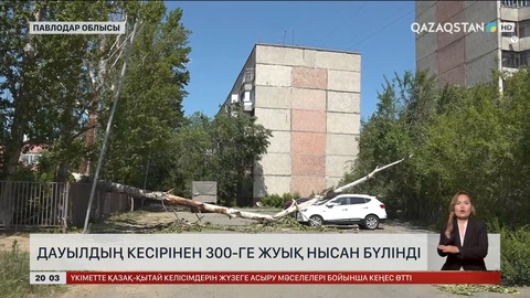 Павлодар облысында дауылдың кесірінен 300-ге жуық нысан бүлінді