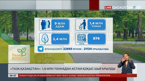 «Таза Қазақстан»: 1,4 млн тоннадан астам қоқыс шығарылды