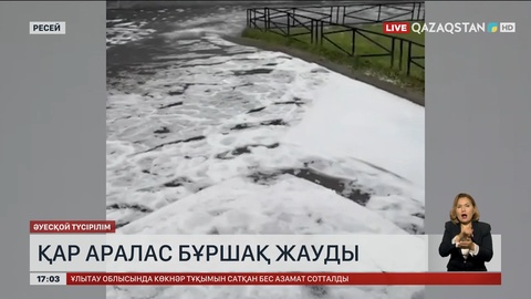 Ресейдің Санкт-Петербург қаласында қар аралас бұршақ жауды