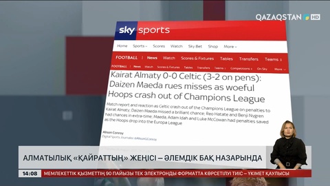 Алматылық «Қайраттың» жеңісі әлемдік БАҚ назарында