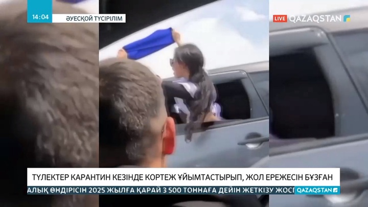 Маңғыстаулық түлектер карантин кезінде кортеж ұйымдастырып, тәртіп бұзған
