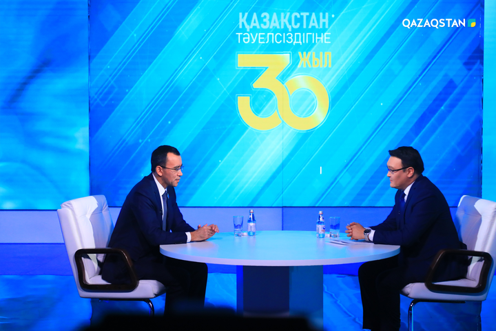 Сенат Төрағасы Мәулен Әшімбаев «Qazaqstan» Ұлттық телеарнасына арнайы сұхбат берді