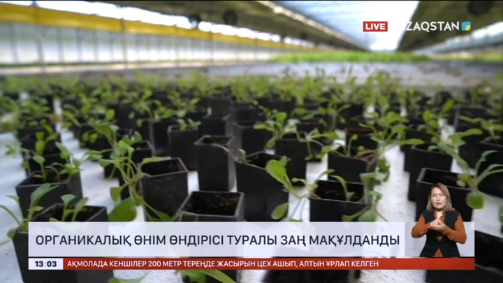 Органикалық өнім өндірісі туралы заң мақұлданды