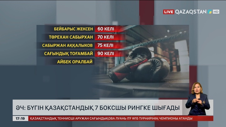 Боксшыларымыздың жекпе-жегін «Qazaqstan» және «Qazsport» телеарнасы көрсетуде