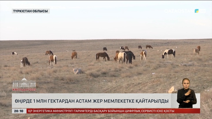 Түркістанда 1 млн гектардан астам жер мемлекетке қайтарылды