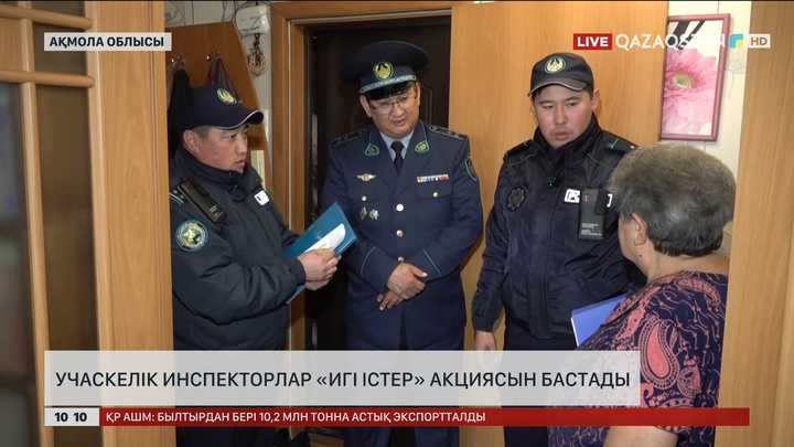 Ақмолалық инспекторлар «Игі істер» акциясы аясында зейнеткерлерге көмектесті