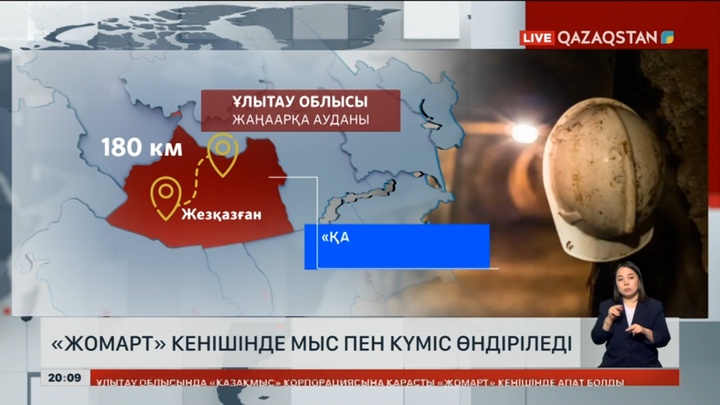 «Жомарт» кенішінде мыс пен күміс өндіріледі