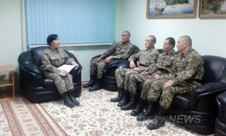 Жас  сарбаздарға  психологиялық  қолдау көрсетіле  бастады